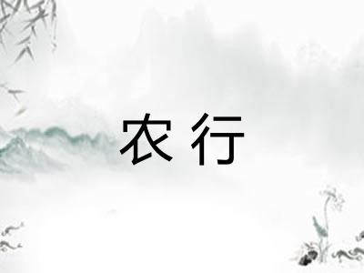 农行 农行