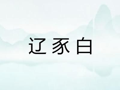 辽豕白
