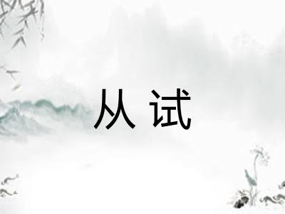从试
