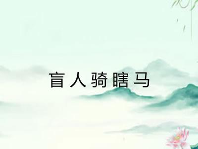 盲人骑瞎马