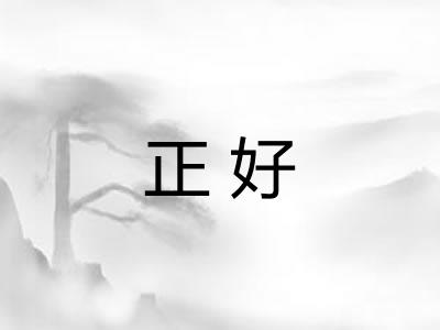正好