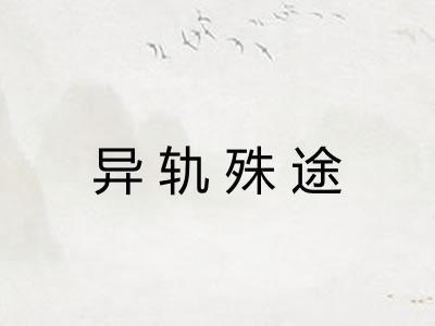 异轨殊途