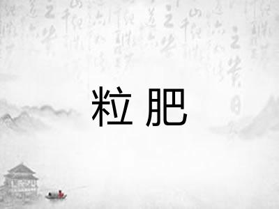 粒肥