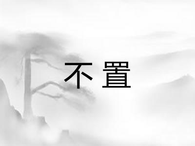 不置