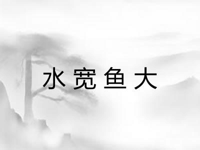 水宽鱼大