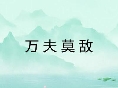 万夫莫敌