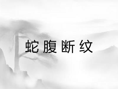 蛇腹断纹