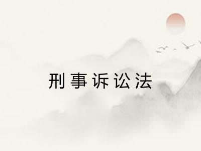 刑事诉讼法