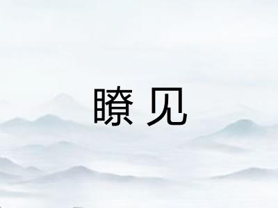瞭见