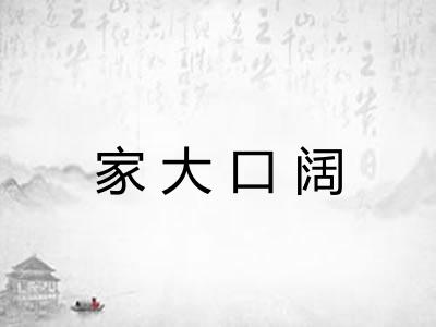 家大口阔