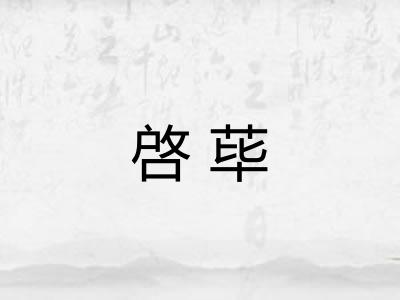 啓荜