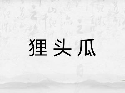 狸头瓜