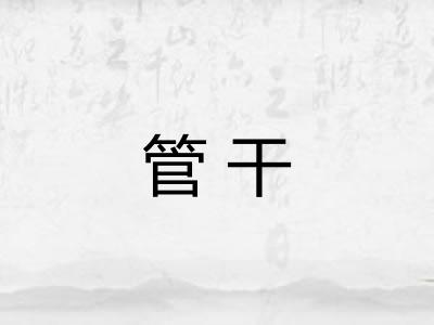 管干