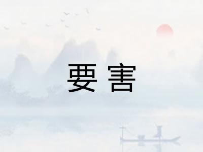 要害