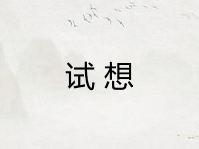 试想
