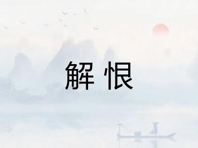 解恨