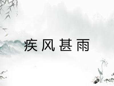 疾风甚雨