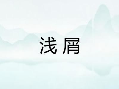 浅屑