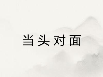 当头对面
