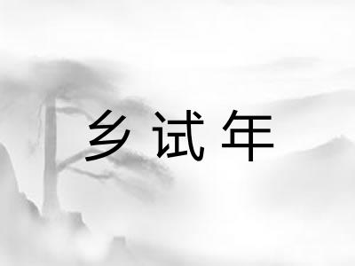 乡试年
