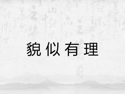 貌似有理