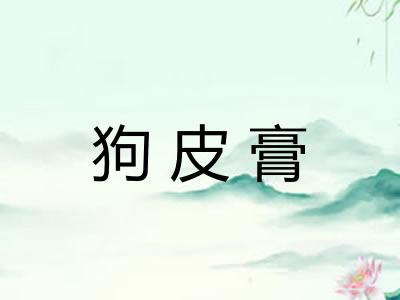 狗皮膏