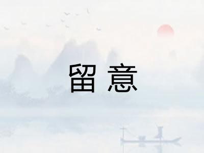 留意