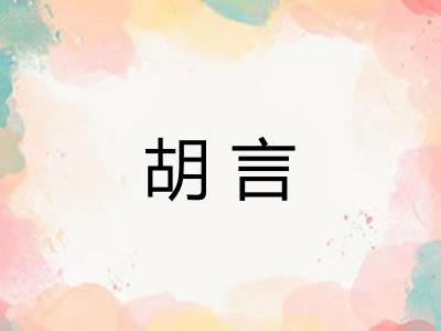 胡言