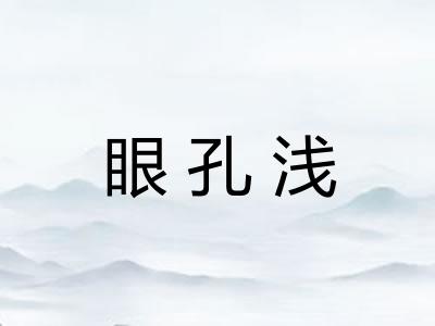 眼孔浅