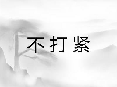 不打紧