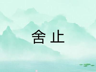 舍止