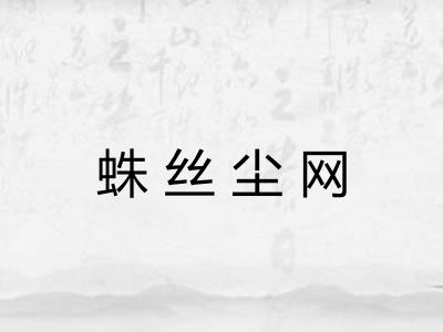 蛛丝尘网