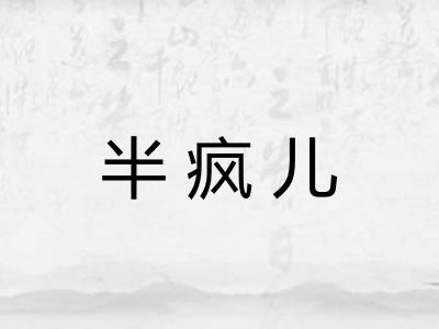 半疯儿 半疯儿