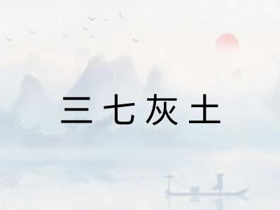 三七灰土