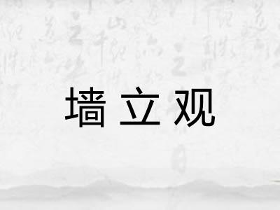 墙立观