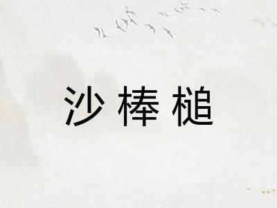 沙棒槌