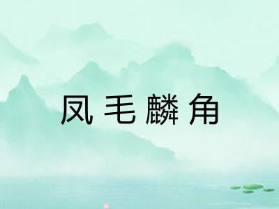 凤毛麟角