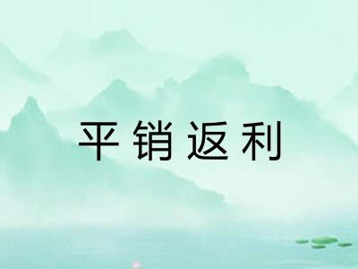 平销返利
