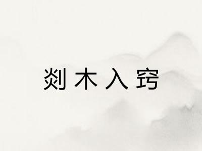 剡木入窍