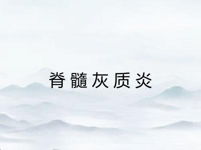 脊髓灰质炎