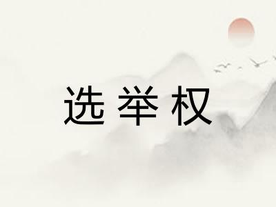 选举权