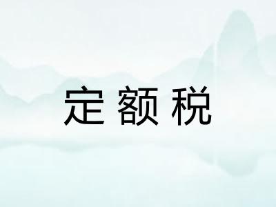 定额税