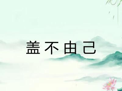 盖不由己
