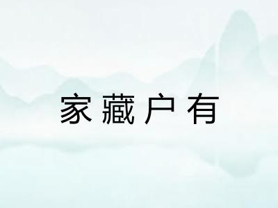 家藏户有