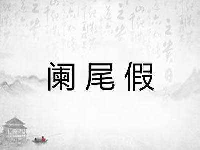 阑尾假
