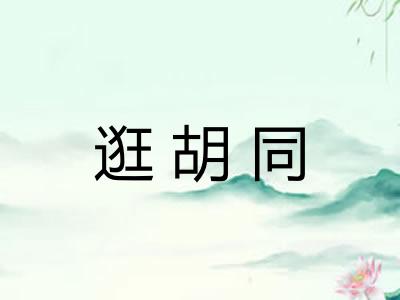 逛胡同