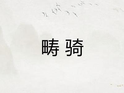 畴骑