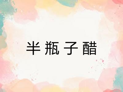 半瓶子醋