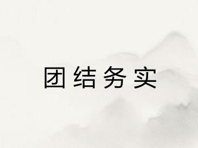 团结务实