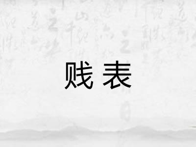 贱表